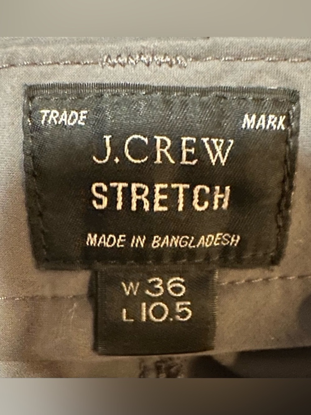 J.Crew Stretch Shorts Men’s 36 Gray Chino Lightweight Summer Casual 10.5” Inseam - Picture 7 of 12